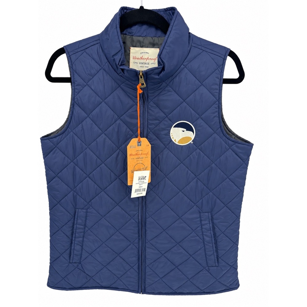 Weatherproof Vintage Georgia Southern Eagles Quilted Medium Vest Navy